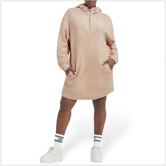 UGG Josephynn Mixed Dress Himalaya Sweatshirt Oversized Hoodie NWT NEW XL - Picture 1 of 7